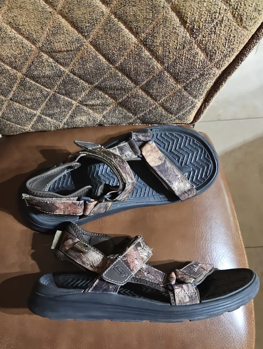 Skechers Relaxed Fit Sargo Namor Sport Sandals Shoes Mossy Oak Camo Print Brown